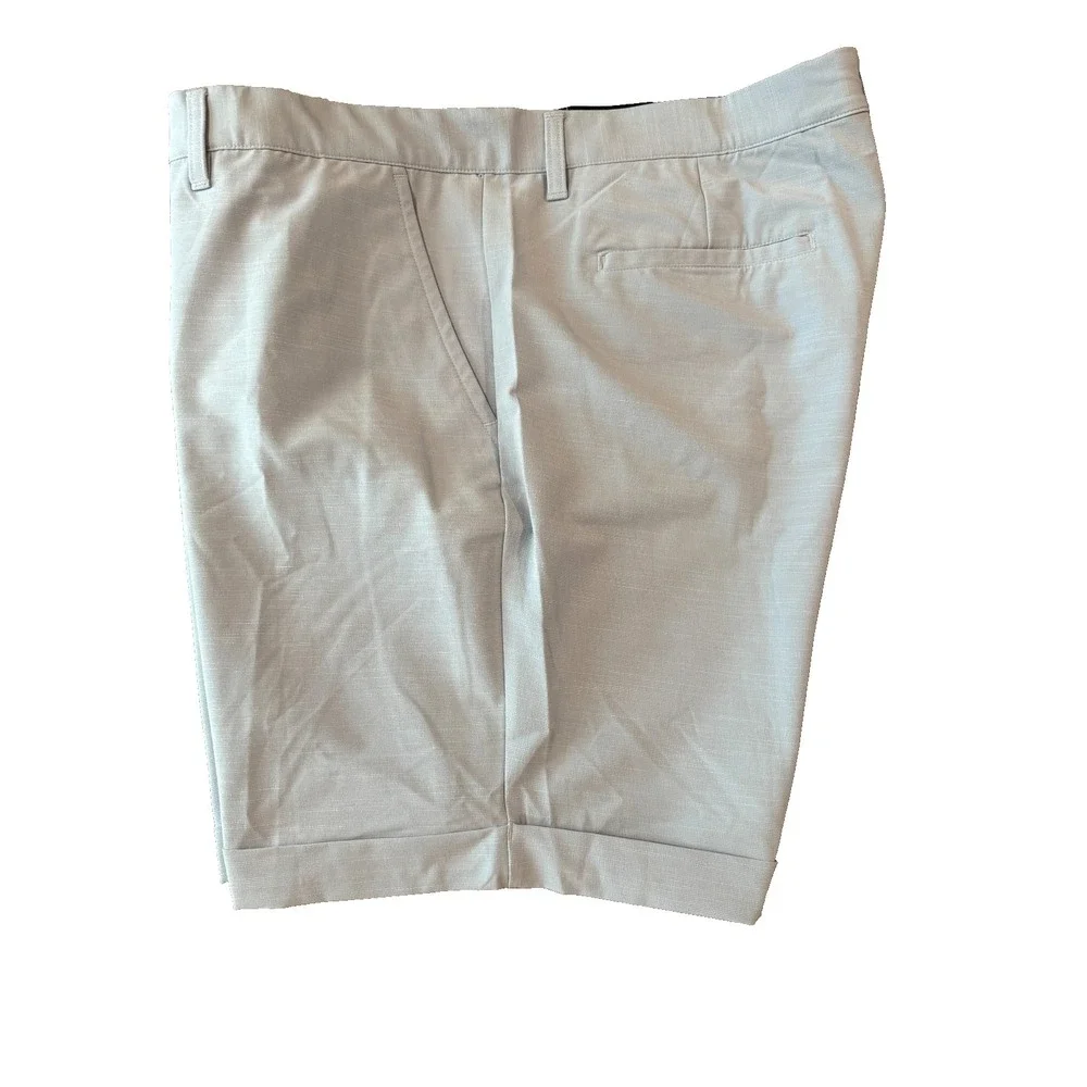ADIDAS Cuffed Golf Shorts Men's 40x7 Flat Front Stretch Blue Dawn Style IB1995